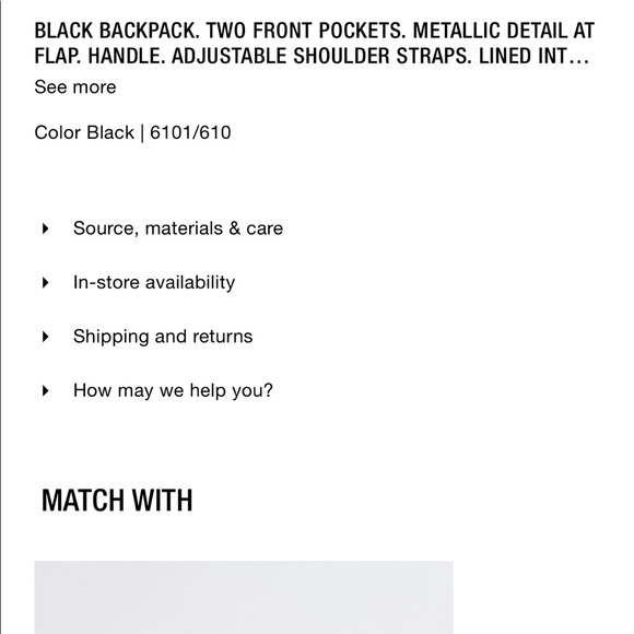 Zara Black Backpack - Picture 7 of 7